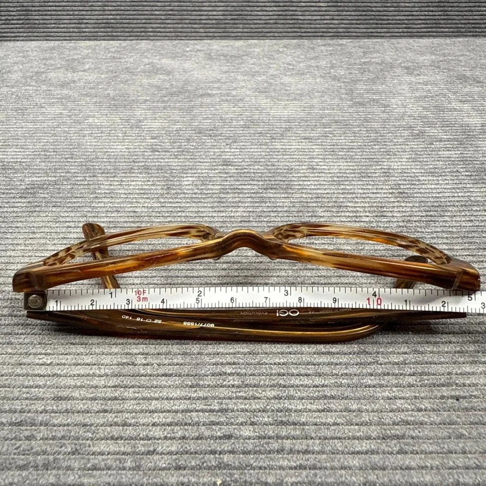 OGI Evolution Eyeglasses 9077/1555 Tortoise Shell Brown Amber Japan 52-16-140